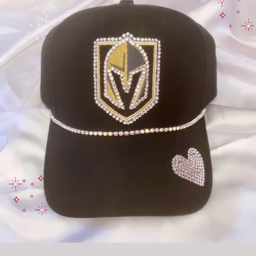 VGK black blinged cap adjustable
